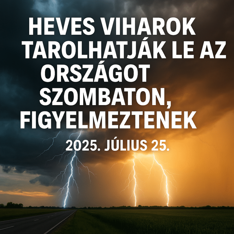 🌩️ Jön, lát, lecsap: viharos szombat vár ránk – készítsd a gumicsizmát és a ventilátort is!